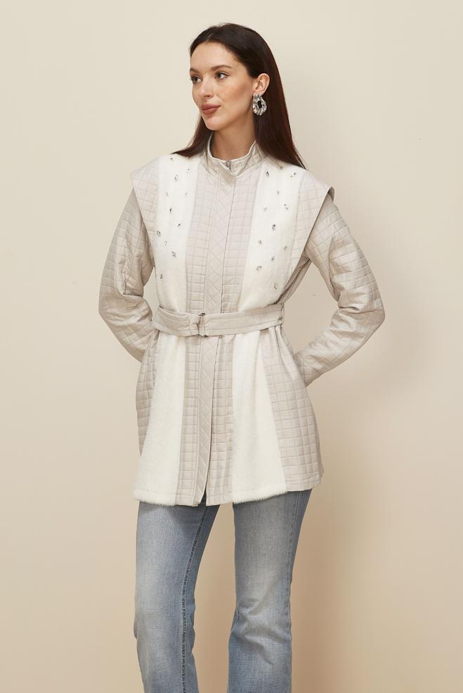 Tesettür giyim BEJ 46202 67516-2 TUNİK 38-44 - ALVİNA