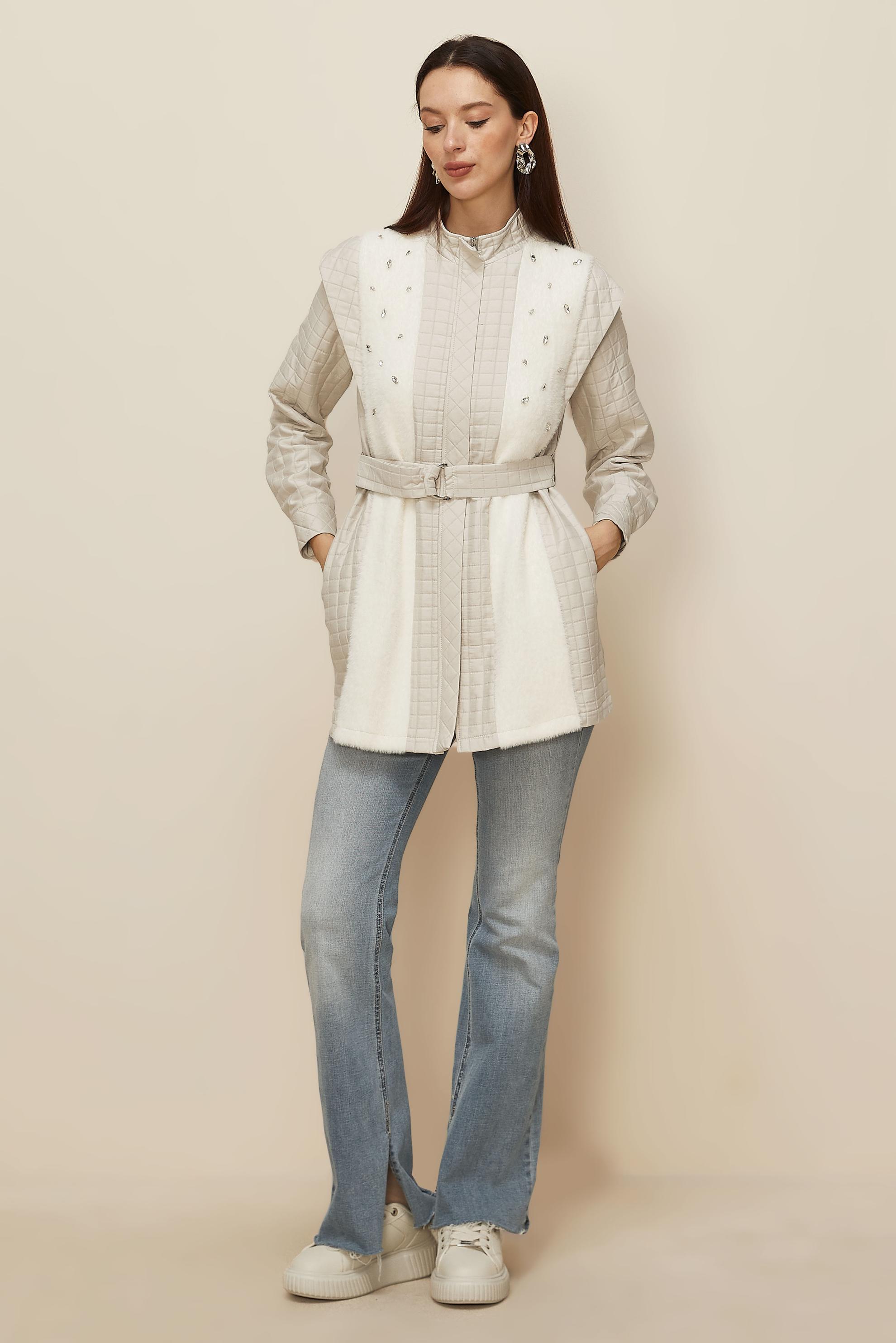 Tesettür giyim BEJ 46202 67516-2 TUNİK 38-44