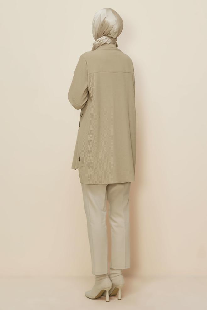 Tesettür giyim BEJ 46207 17707 TUNİK 38-44 TEK 40 - ALVİNA