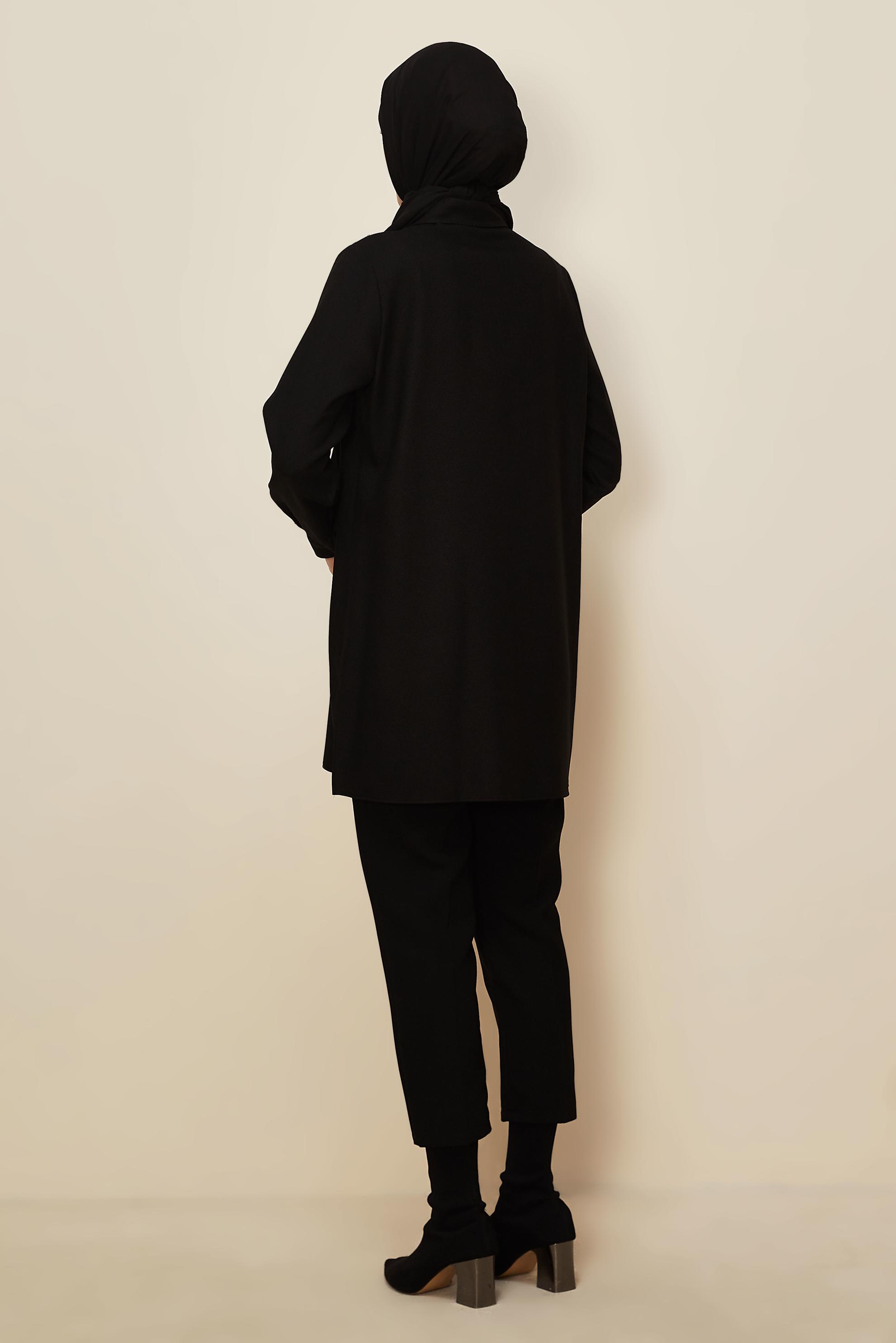 Hijab clothing BLACK SHIRT COLLAR TUNIC 46212