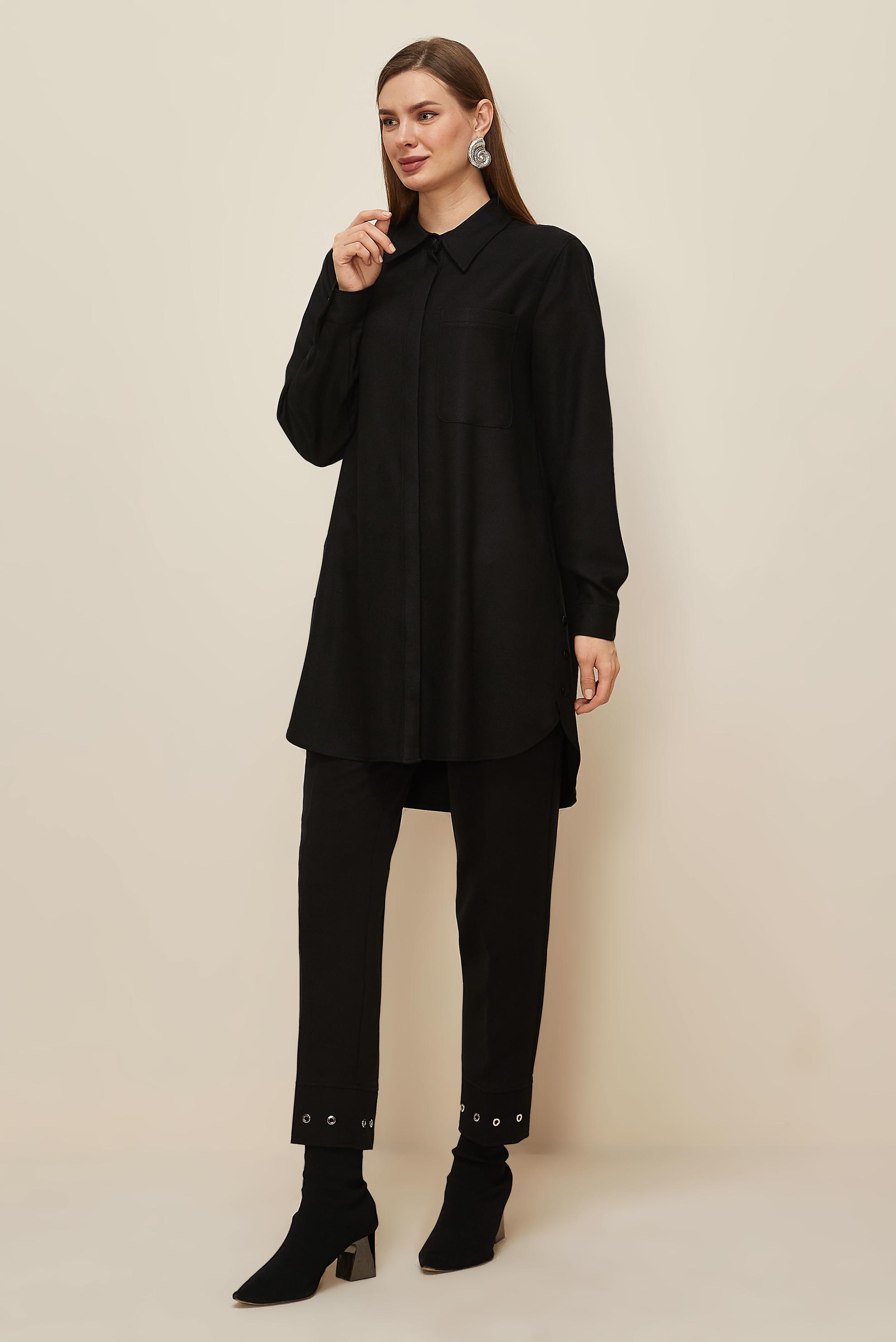 Hijab clothing BLACK SHIRT TUNIC 46215