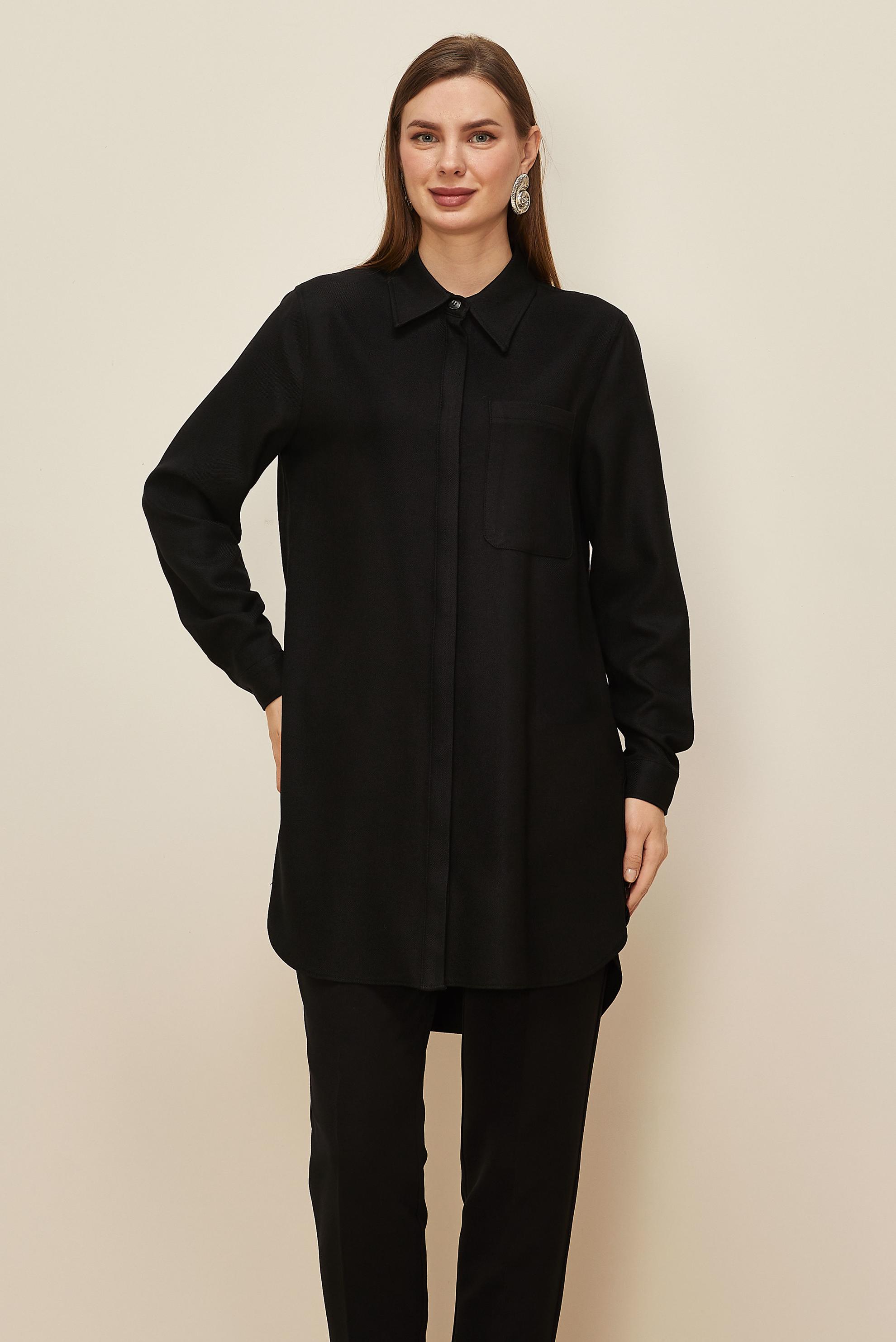 Hijab clothing BLACK SHIRT TUNIC 46215