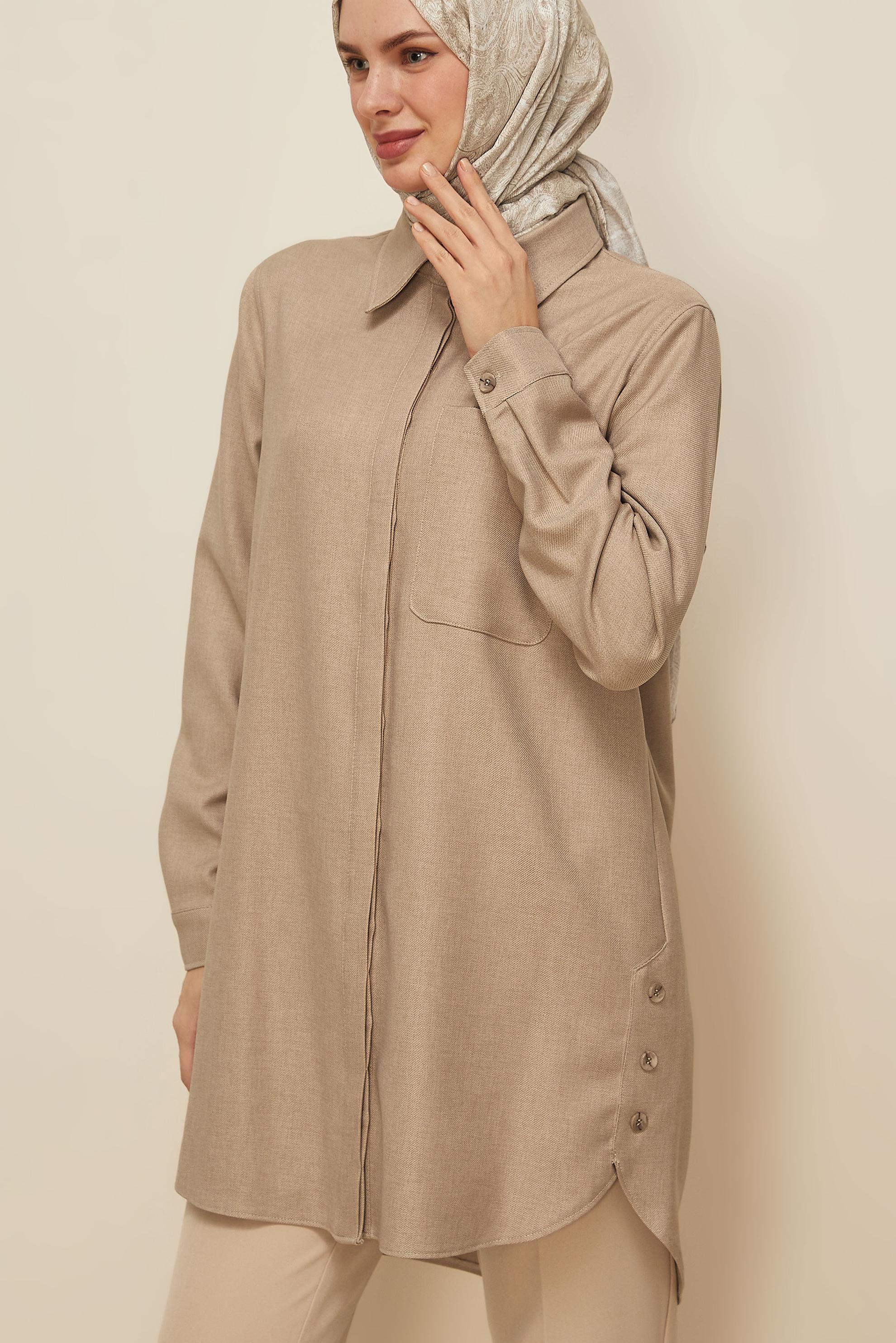 Hijab clothing BEIGE SHIRT TUNIC 46215