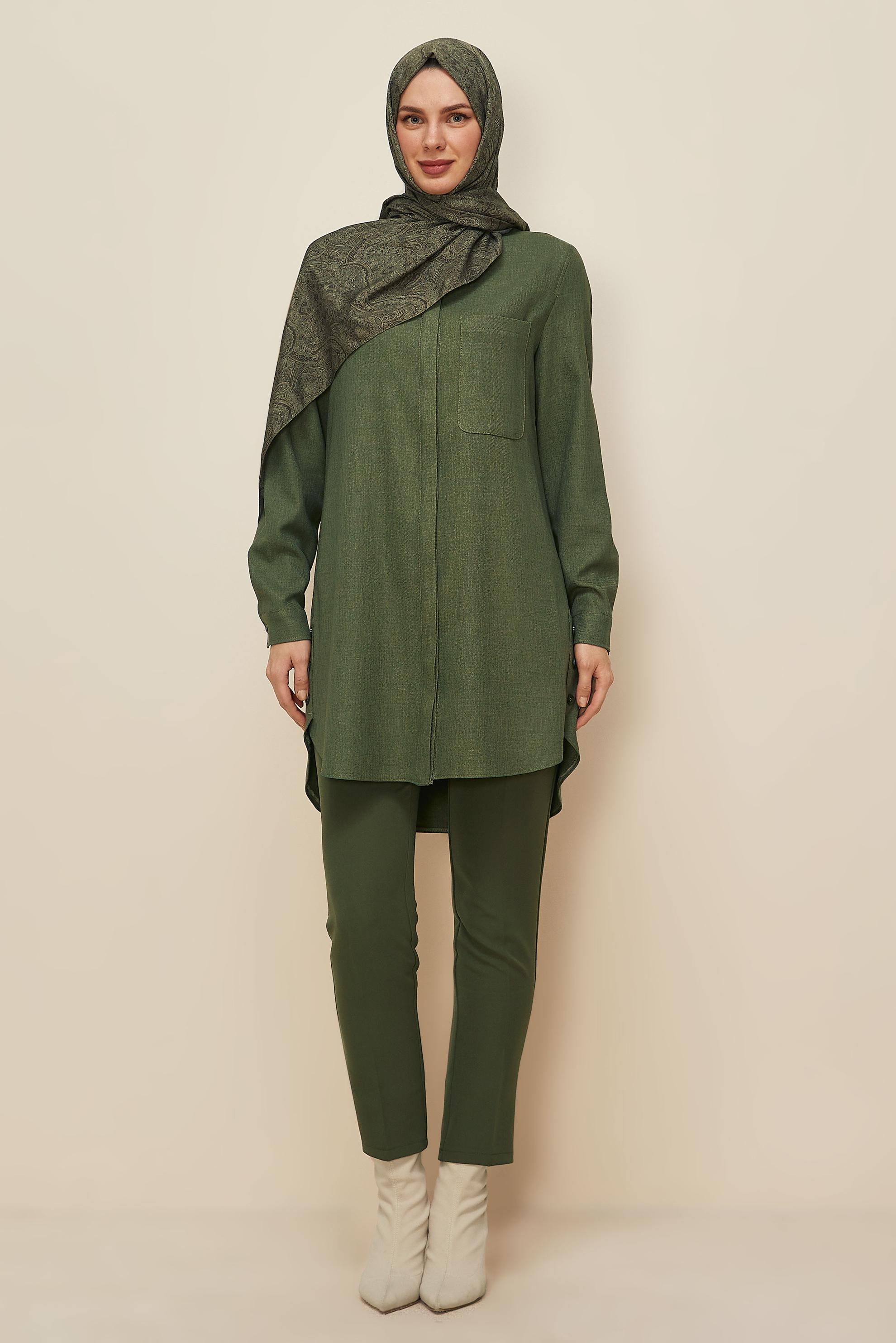 Hijab clothing KHAKI SHIRT TUNIC 46215