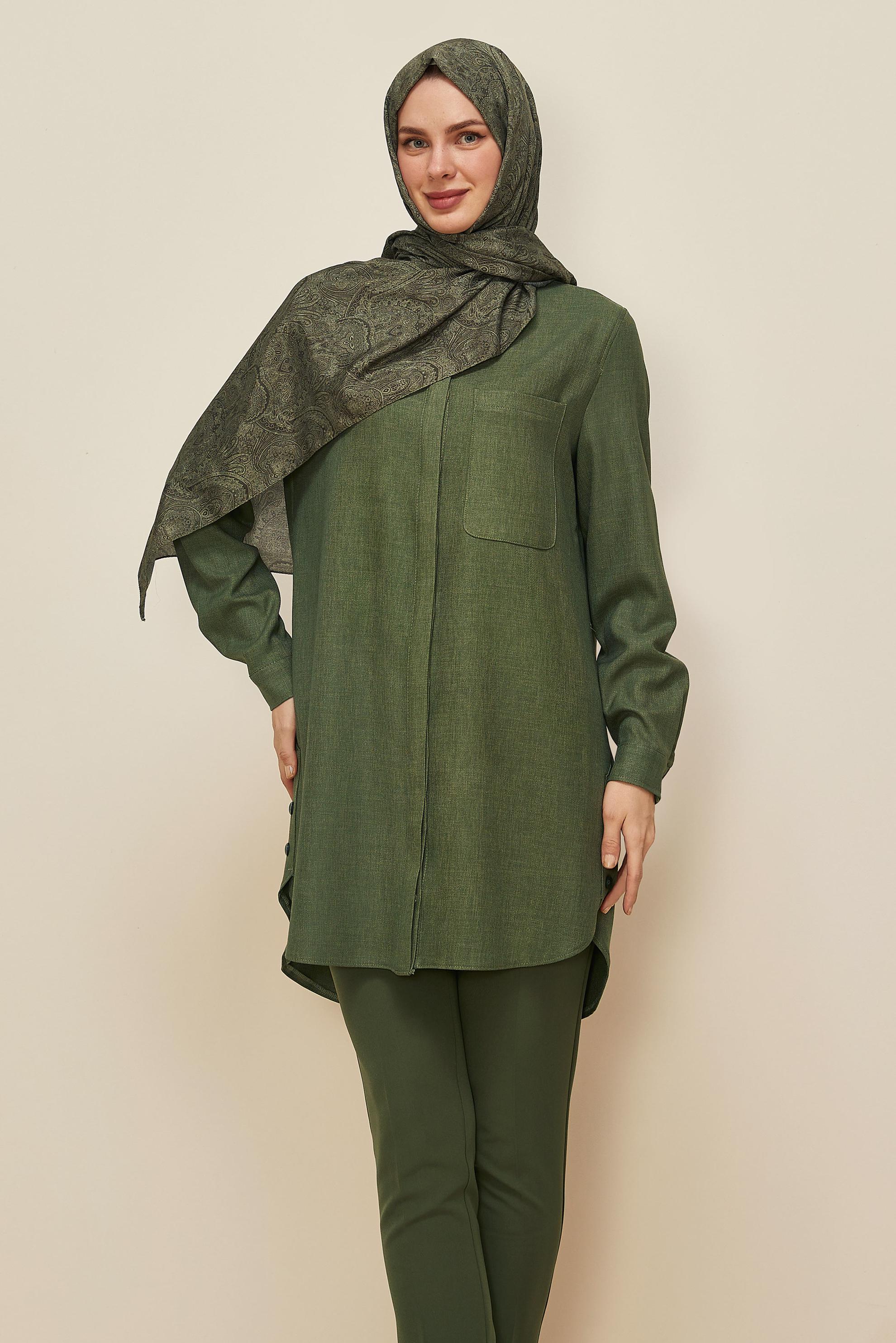 Hijab clothing KHAKI SHIRT TUNIC 46215