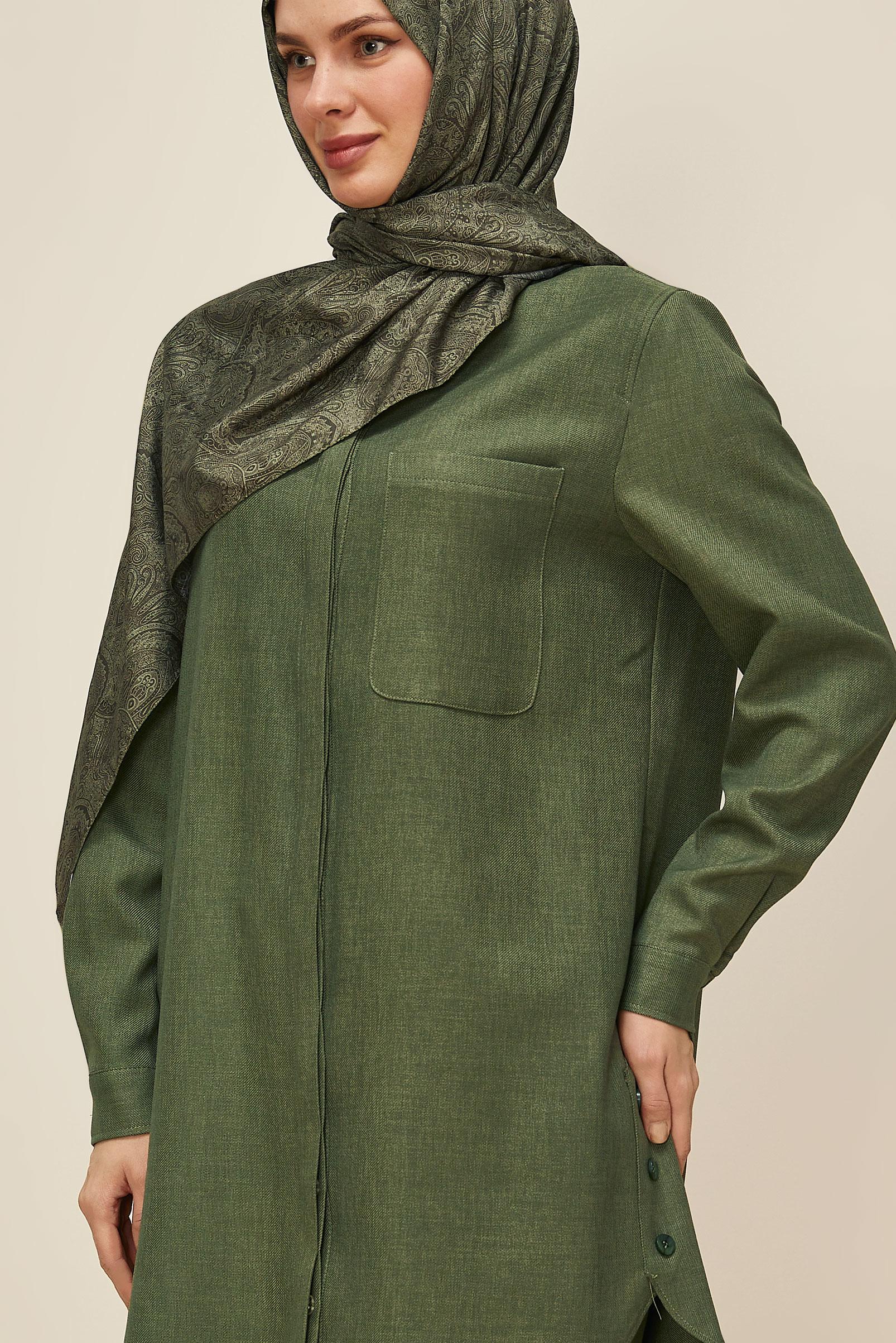 Hijab clothing KHAKI SHIRT TUNIC 46215