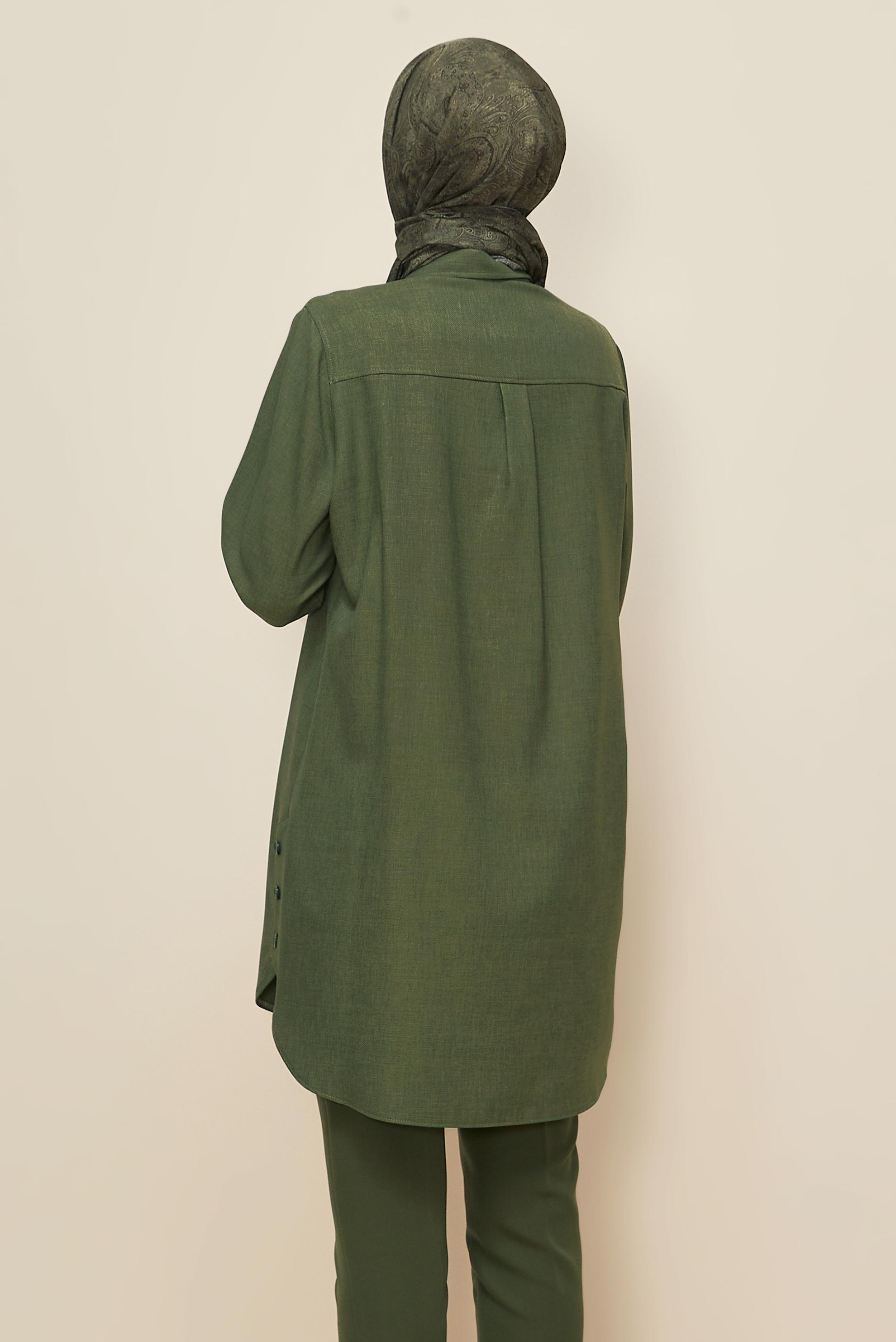 Hijab clothing KHAKI SHIRT TUNIC 46215