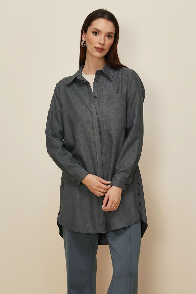 Hijab clothing GREY 46215 17235 TUNİK 40-48 TEK 38 - ALVİNA