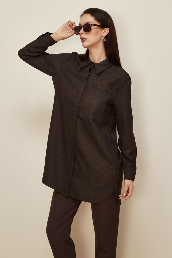 Hijab clothing BROWN 46215 17235 TUNİK 40-48 TEK 38 - ALVİNA