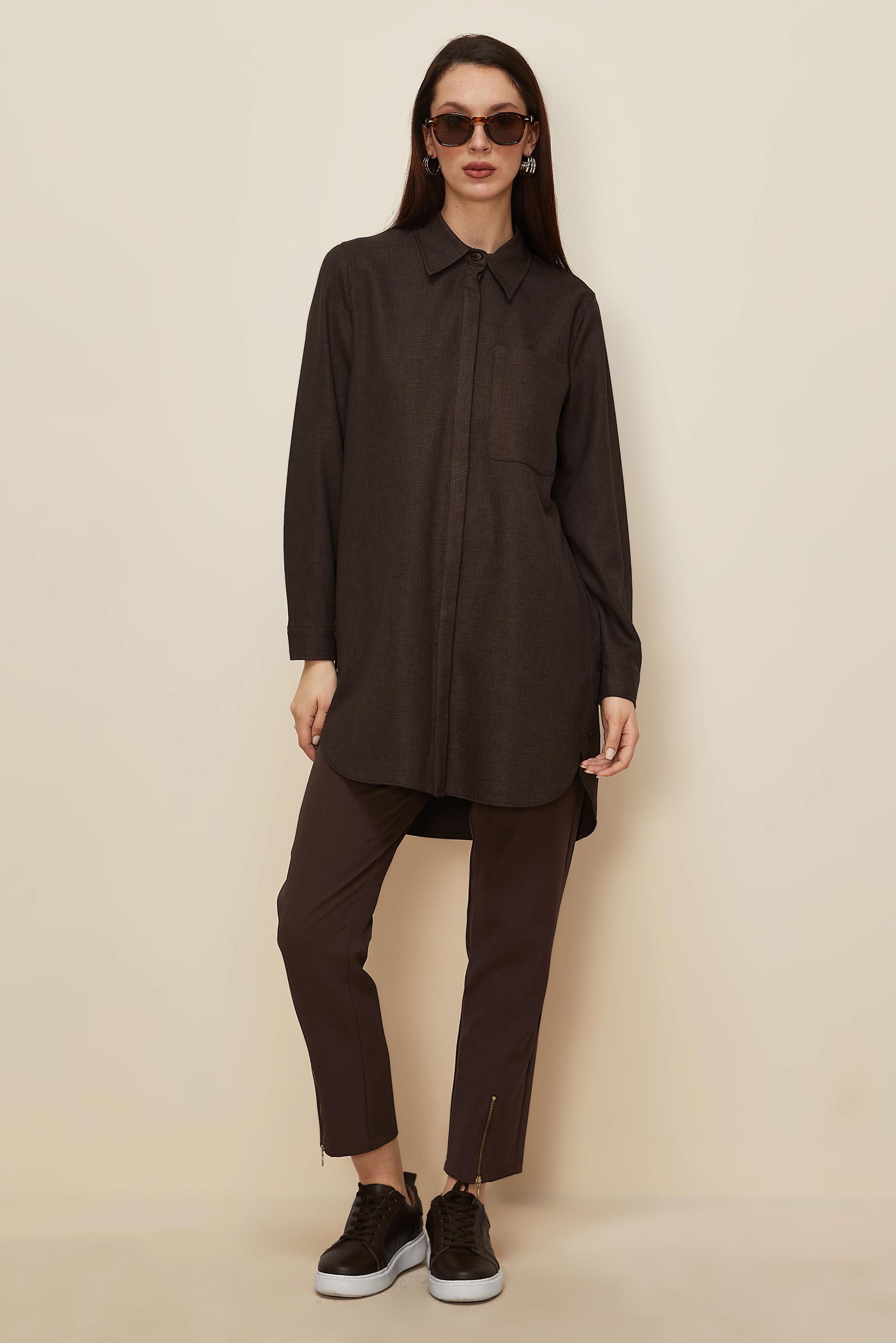 Hijab clothing BROWN SHIRT TUNIC 46215