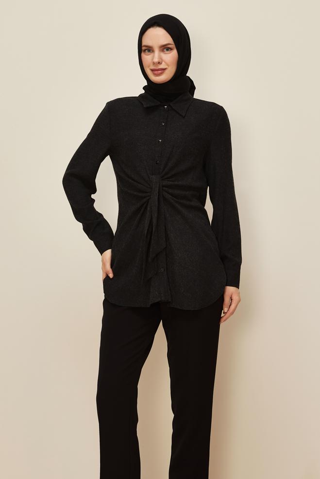 Tesettür giyim  BAĞLAMA DETAYLI TUNİK 46222 - ALVİNA