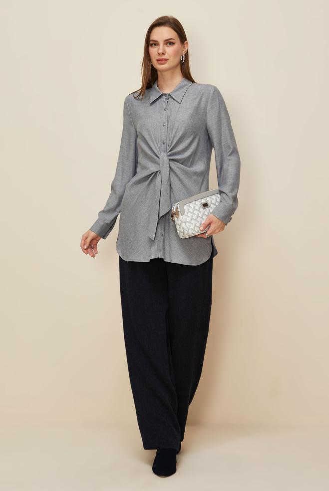 Hijab clothing GREY 46222 ARENDAL 70038 TUNİK 38-44 TEK40 - ALVİNA