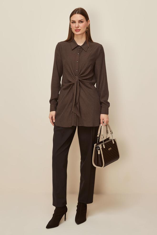 Hijab clothing BROWN 46222 ARENDAL 70038 TUNİK 38-44 TEK40 - ALVİNA