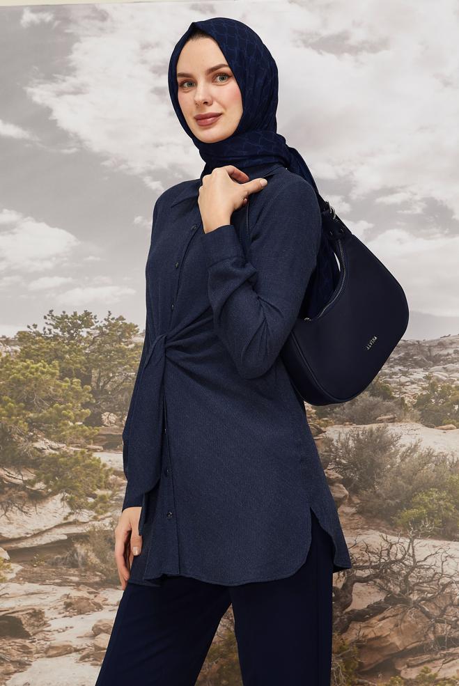Hijab clothing NAVY BLUE 46222 ARENDAL 70038 TUNİK 38-44 TEK40 - ALVİNA
