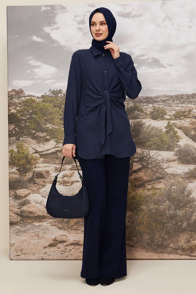 Hijab clothing NAVY BLUE 46222 ARENDAL 70038 TUNİK 38-44 TEK40 - ALVİNA