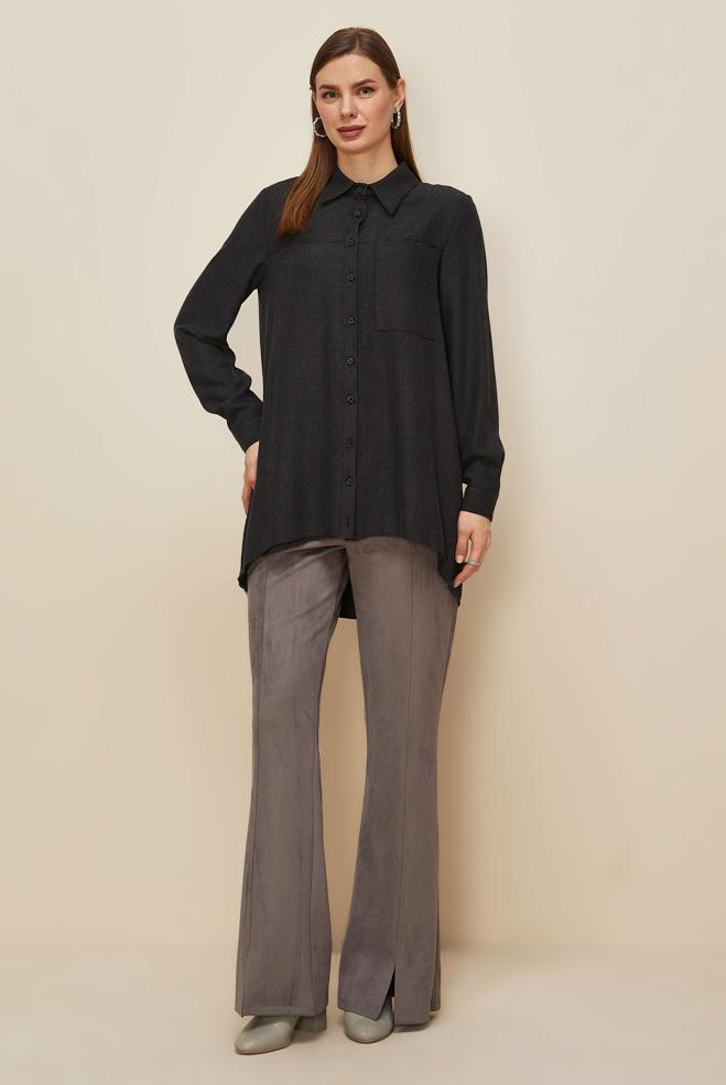 Tesettür giyim SİYAH 46223 ARENDAL 70044 TUNİK 38-46 TEK 40 - ALVİNA