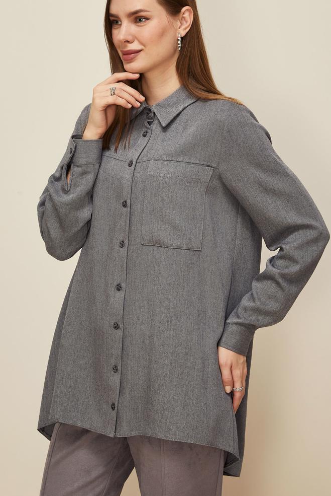 Tesettür giyim GRİ 46223 ARENDAL 70044 TUNİK 38-46 TEK 40 - ALVİNA