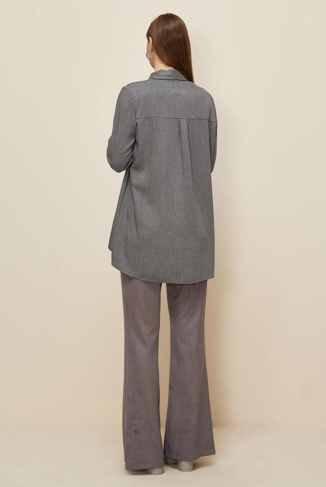 Tesettür giyim GRİ 46223 ARENDAL 70044 TUNİK 38-46 TEK 40 - ALVİNA