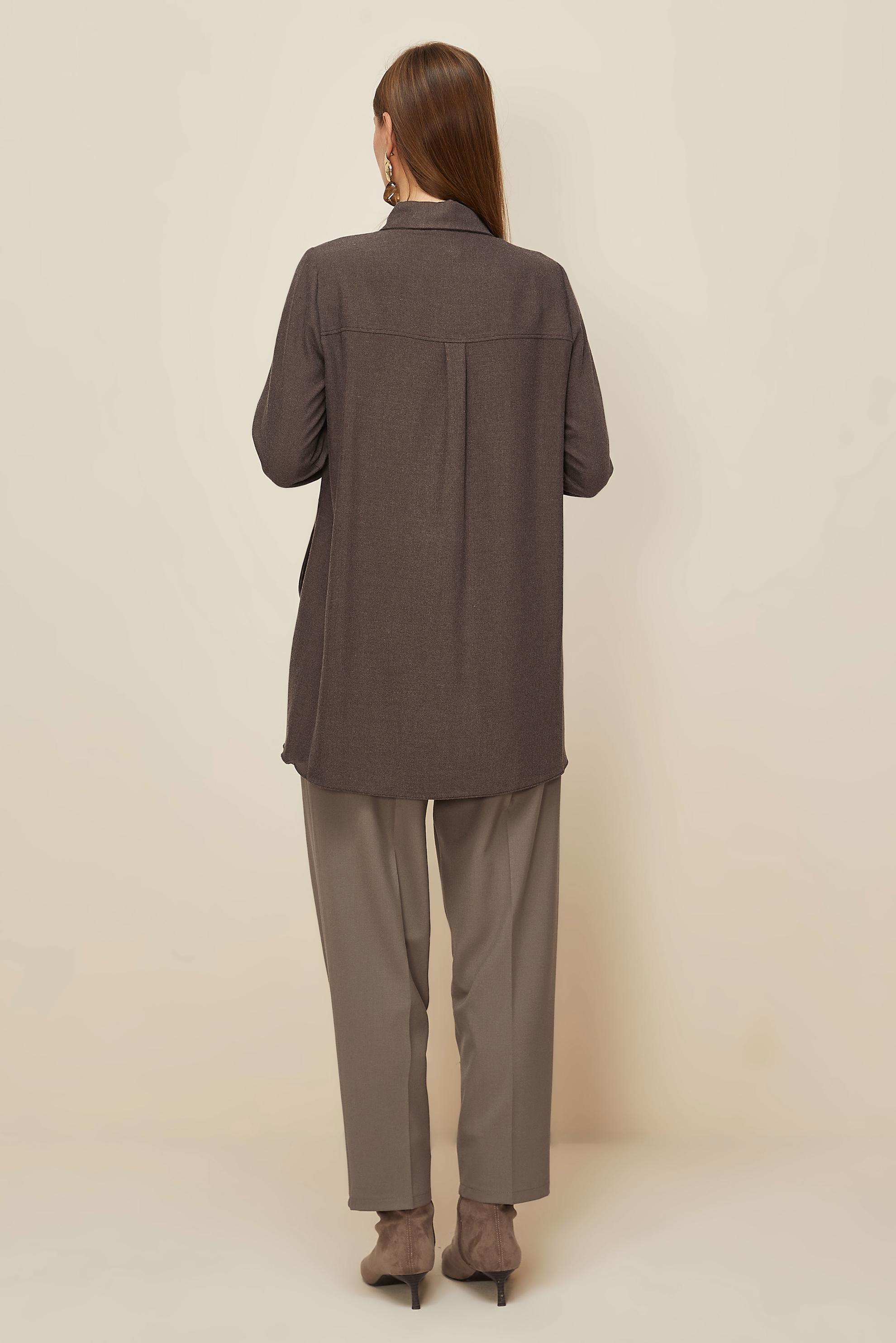 Tesettür giyim KAHVE 46223 ARENDAL 70044 TUNİK 38-46 TEK 40