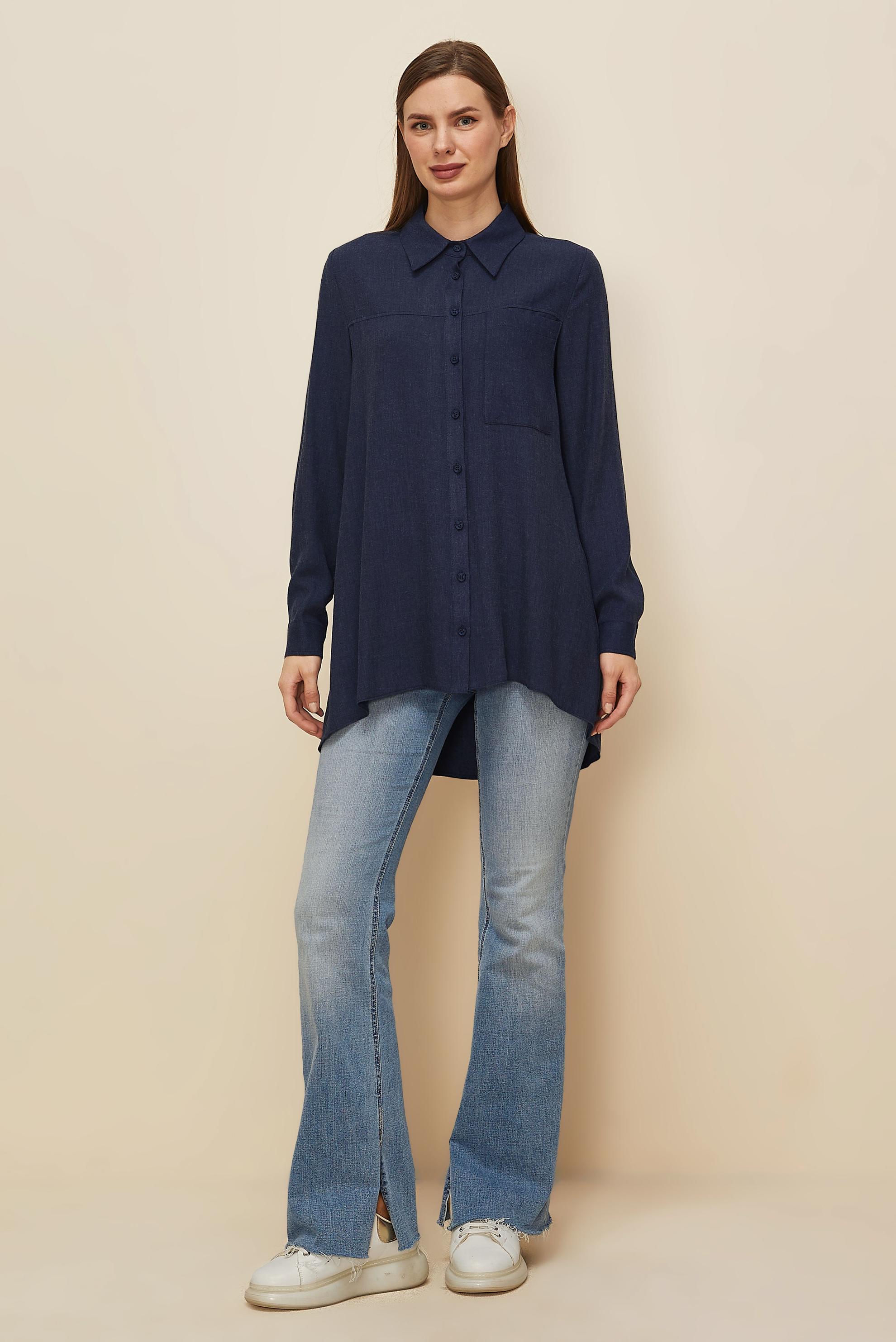 Tesettür giyim LACİVERT 46223 ARENDAL 70044 TUNİK 38-46 TEK 40