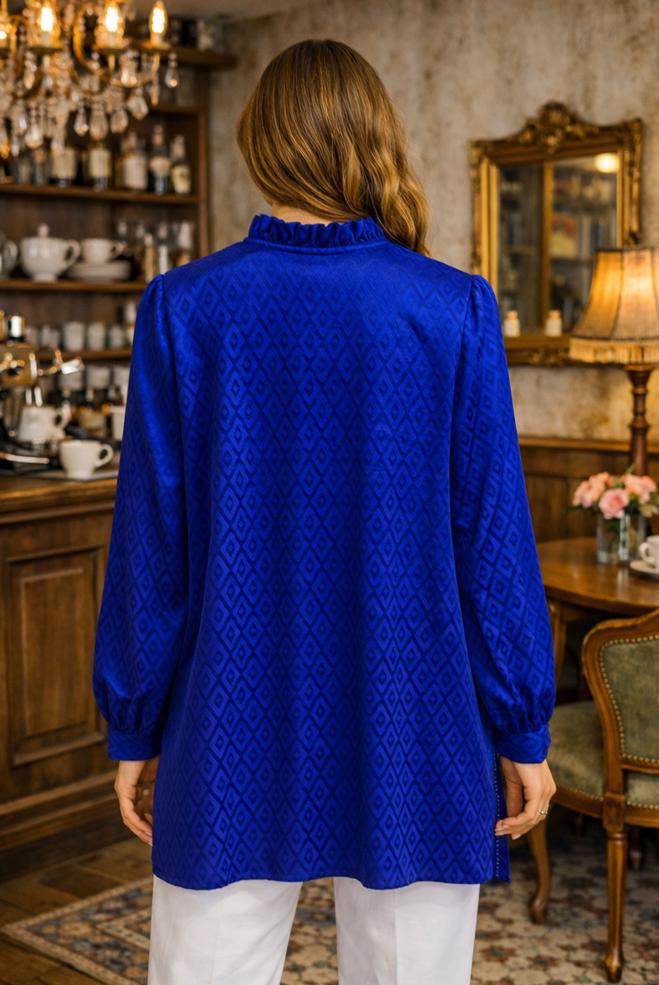 Tesettür giyim LACİVERT 46227 ALYAJ 20103 TUNİK 40-48 TEK42 - ALVİNA