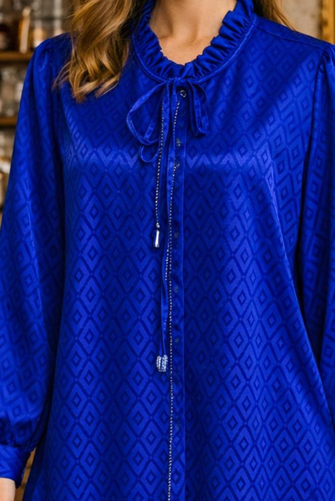 Tesettür giyim LACİVERT 46227 ALYAJ 20103 TUNİK 40-48 TEK42 - ALVİNA