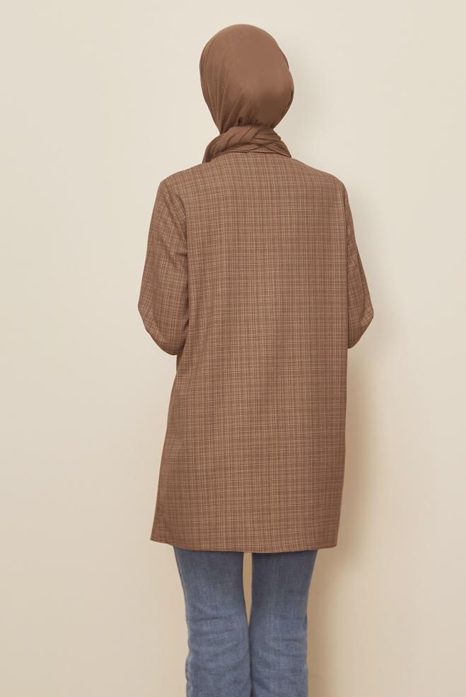 Tesettür giyim TURUNCU 46230 SENECA TUNİK 40-48 TEK42 - ALVİNA