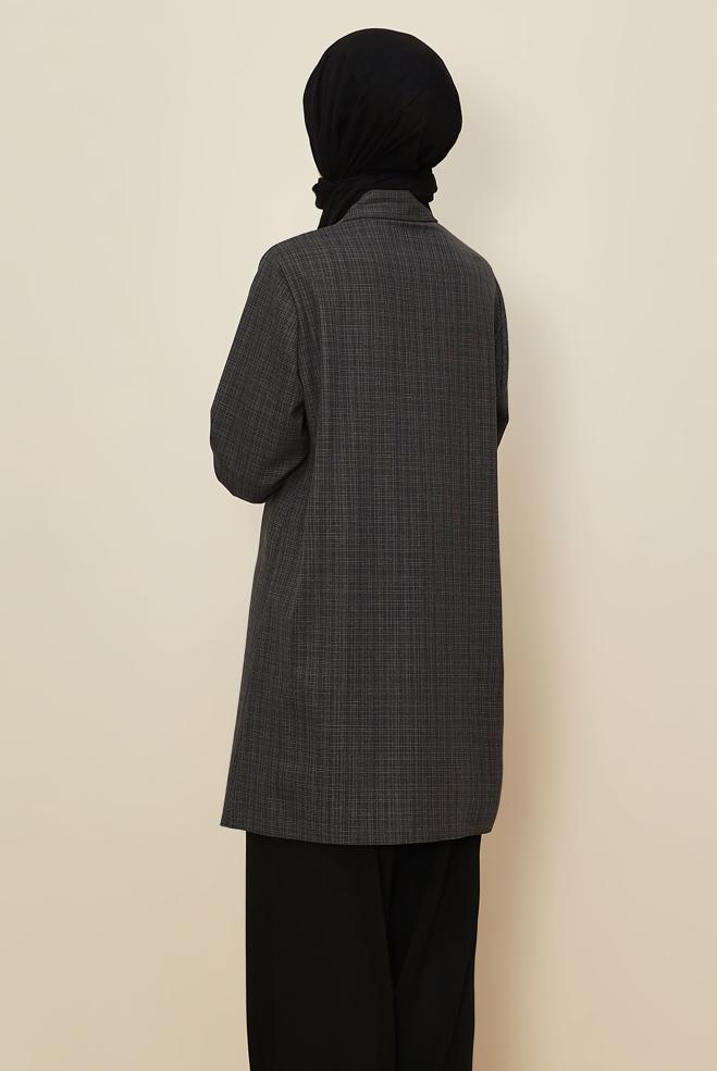 Tesettür giyim GRİ 46230 SENECA TUNİK 40-48 TEK42 - ALVİNA