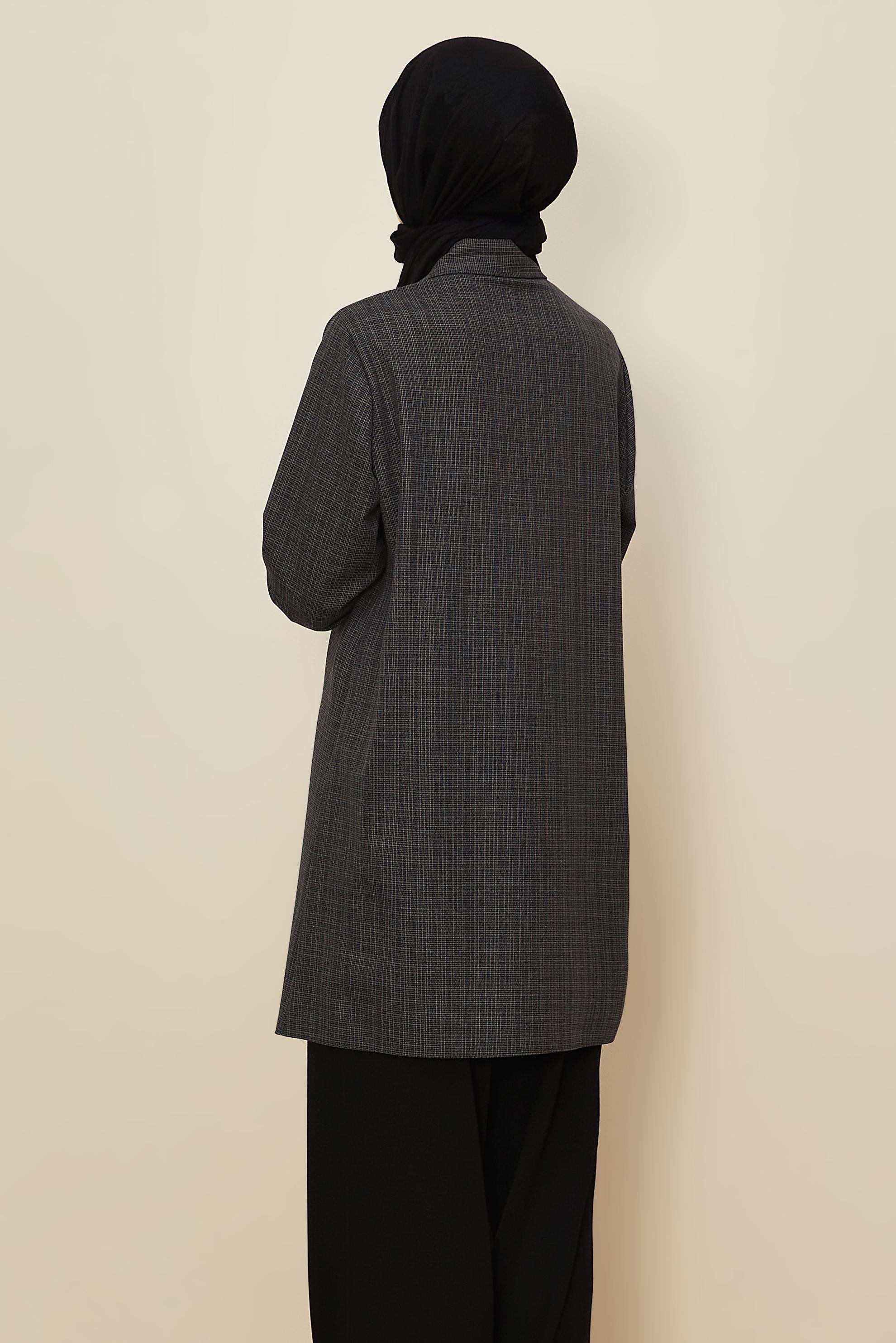 Tesettür giyim GRİ 46230 SENECA TUNİK 40-48 TEK42