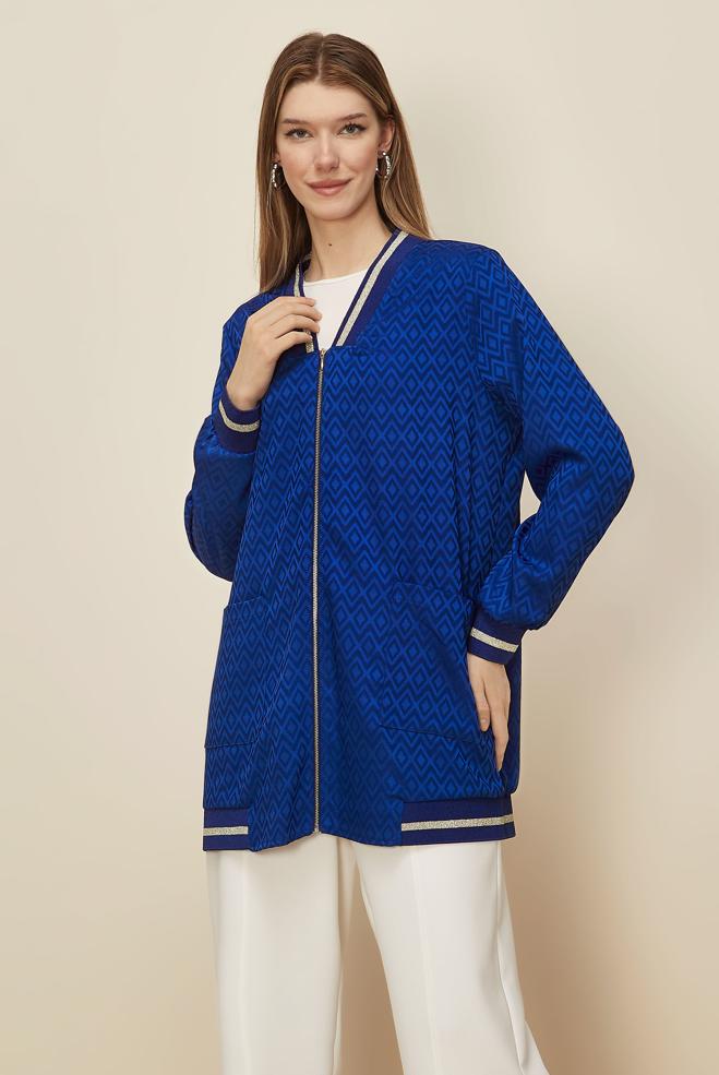 Tesettür giyim LACİVERT 46241 ALYAJ 20103 TUNİK 40-46 TEK42 - ALVİNA