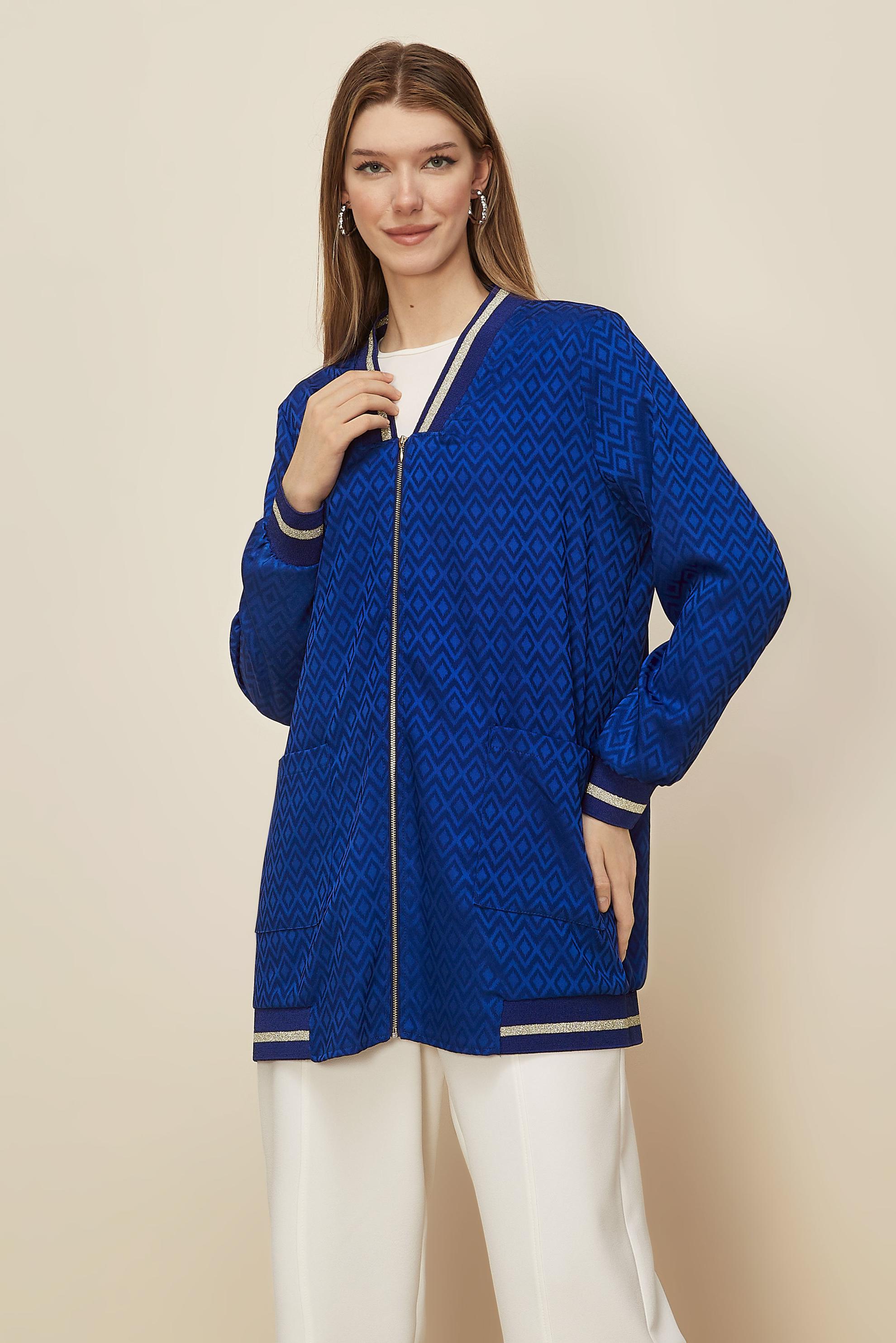 Tesettür giyim LACİVERT 46241 ALYAJ 20103 TUNİK 40-46 TEK42