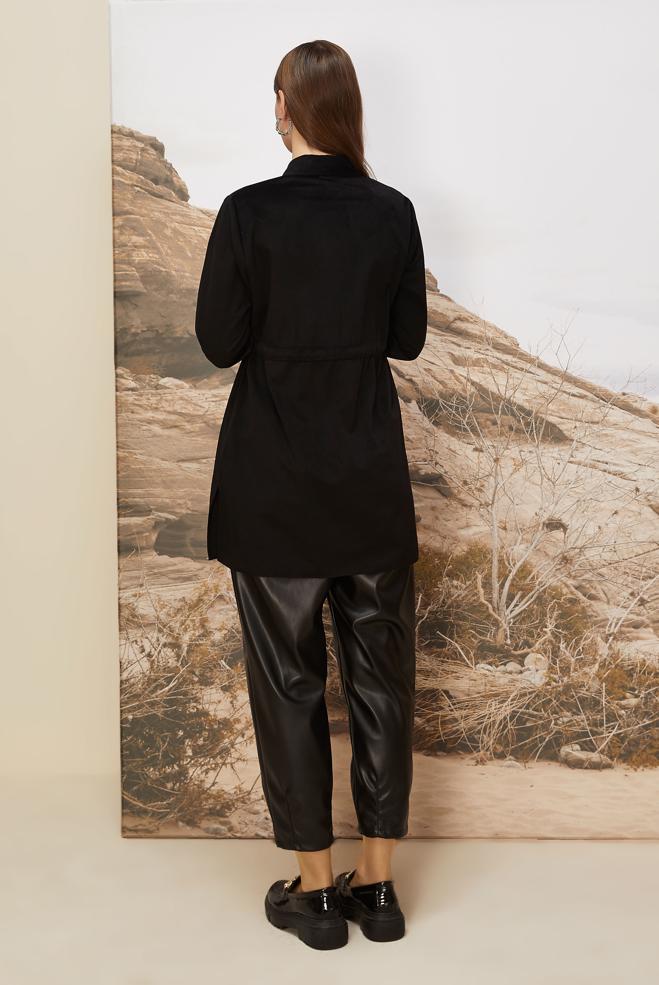 Hijab clothing BLACK 46245 RD457 TUNİK 38-46 - ALVİNA