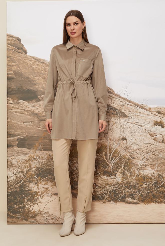 Hijab clothing MINK 46245 RD457 TUNİK 38-46 - ALVİNA