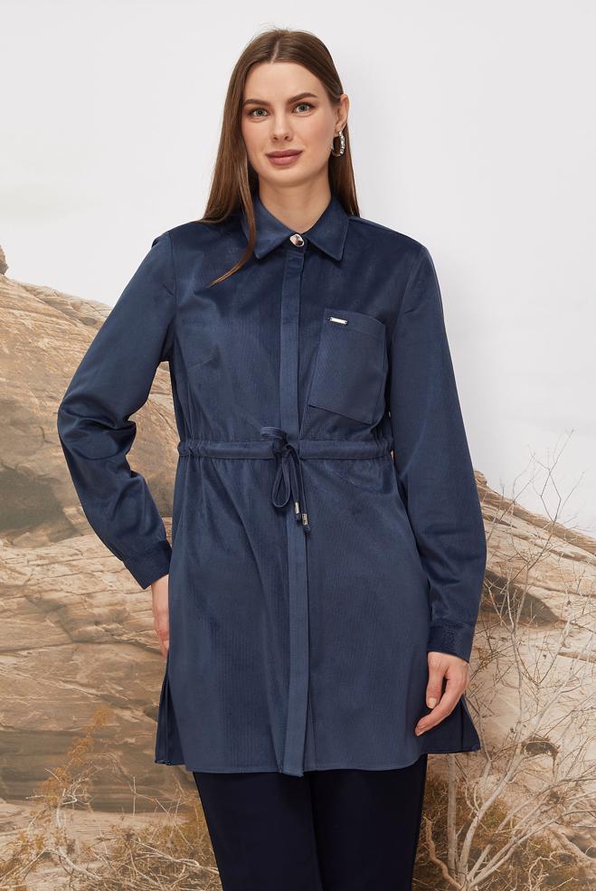 Hijab clothing NAVY BLUE 46245 RD457 TUNİK 38-46 - ALVİNA