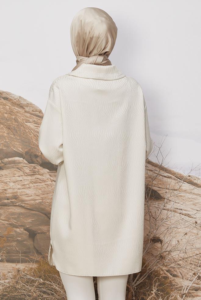 Hijab clothing ECRU 46246 ALYAJ 20105 TUNİK 40-48 TEK42 - ALVİNA