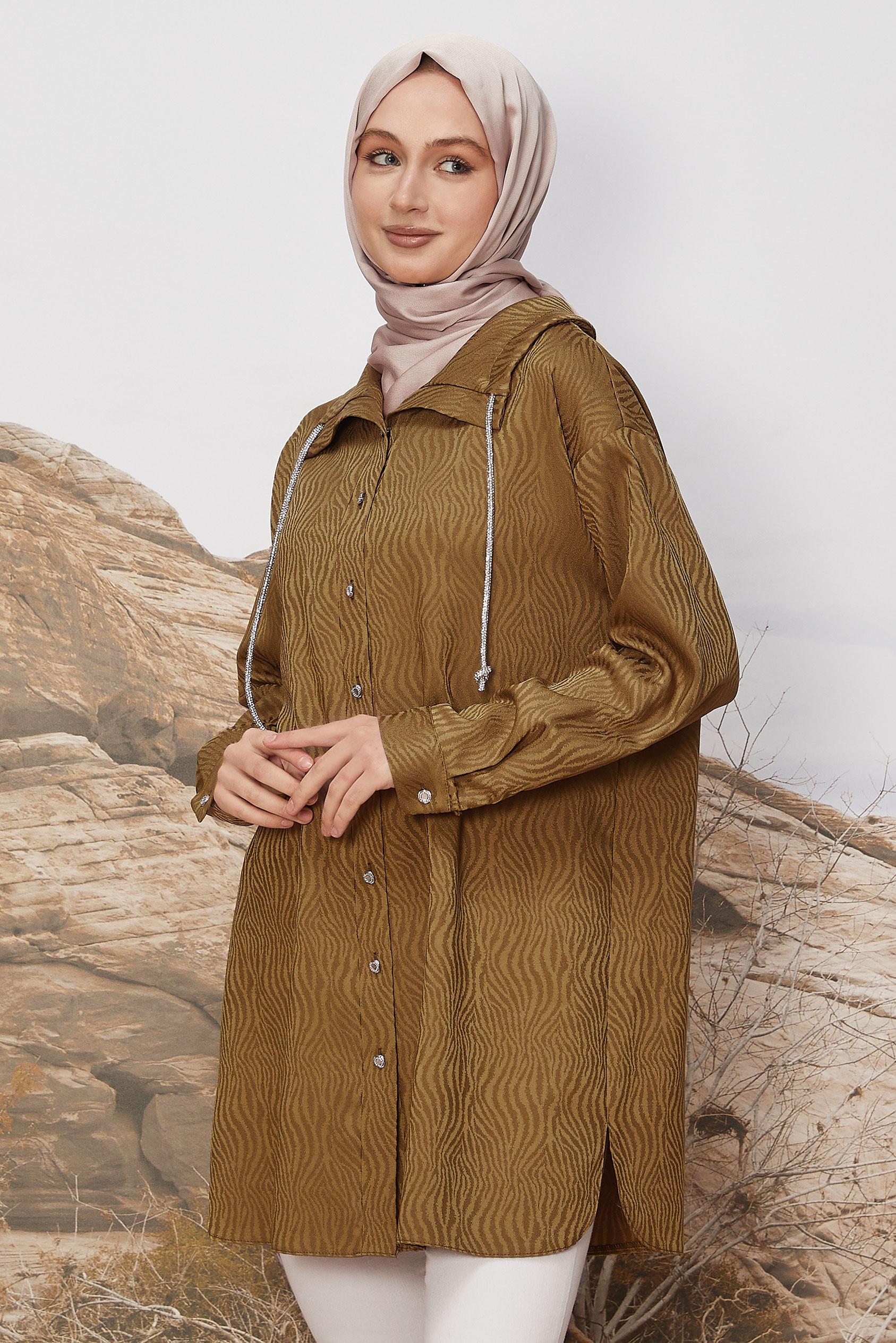 Hijab clothing TABA SATIN JACQUARD TUNIC 46246