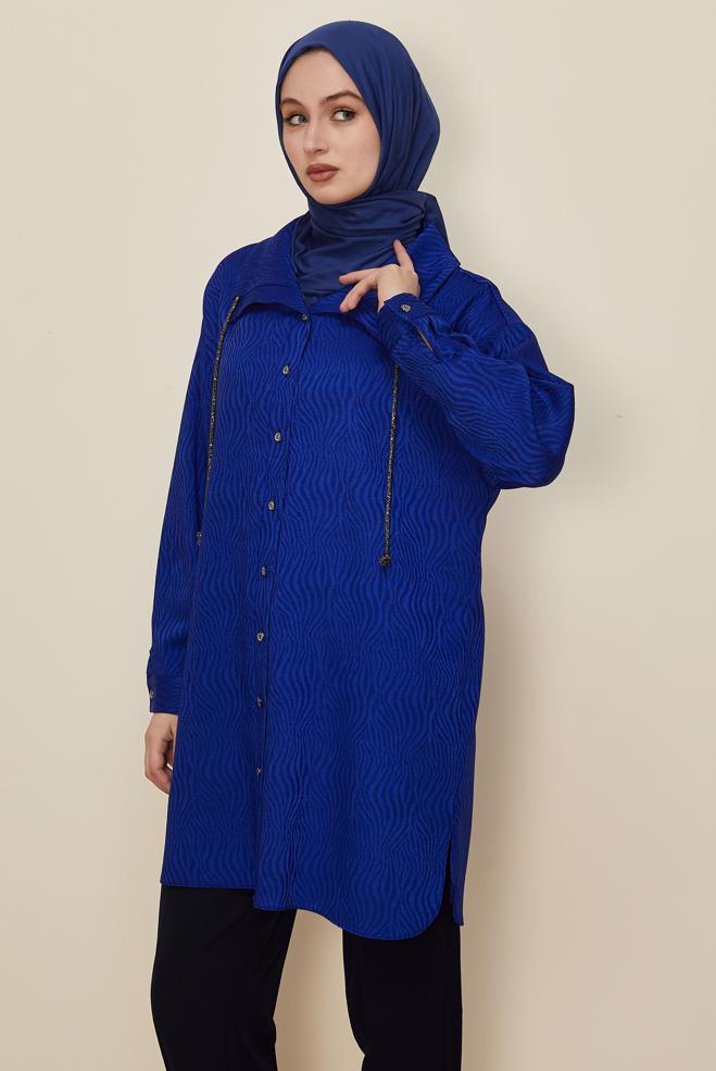 Hijab clothing NAVY BLUE 46246 ALYAJ 20105 TUNİK 40-48 TEK42 - ALVİNA