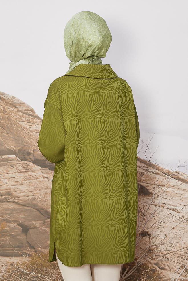 Hijab clothing GREEN 46246 ALYAJ 20105 TUNİK 40-48 TEK42 - ALVİNA