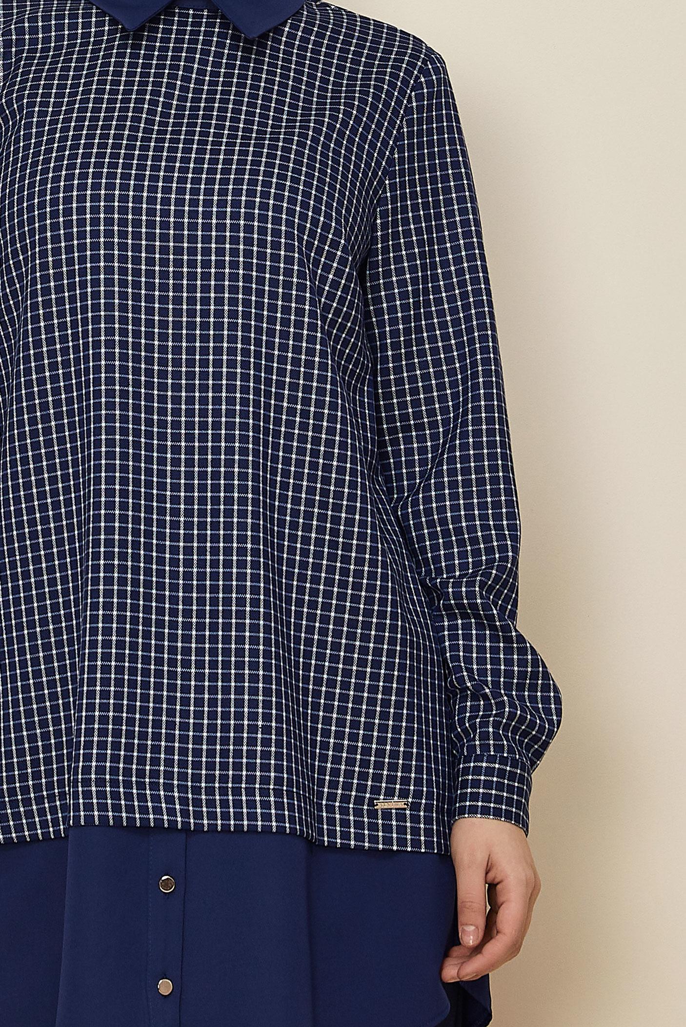 Hijab clothing NAVY BLUE SHIRT COLLAR TUNIC 46250