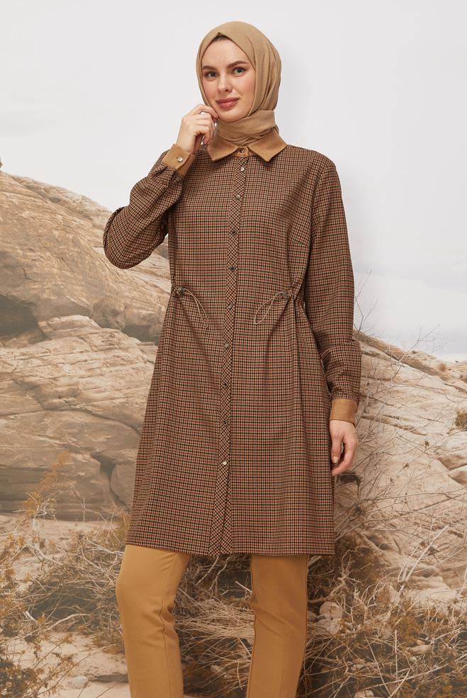 Hijab clothing TABA SHIRT COLLAR TUNIC 46251 - ALVİNA