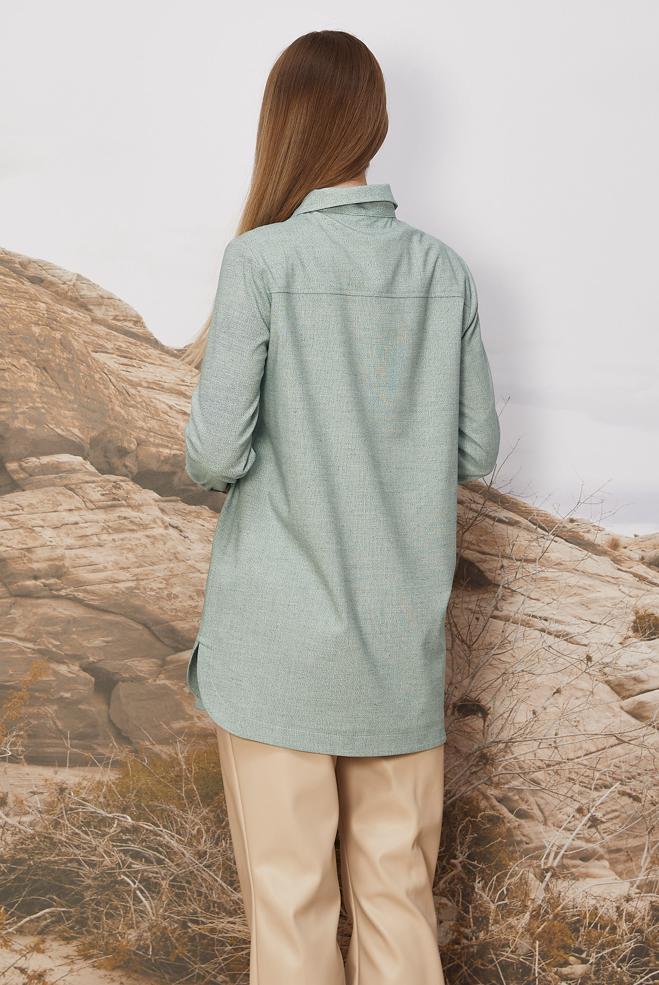 Tesettür giyim YEŞİL 46267 ELİOT TUNİK 38-44 - ALVİNA