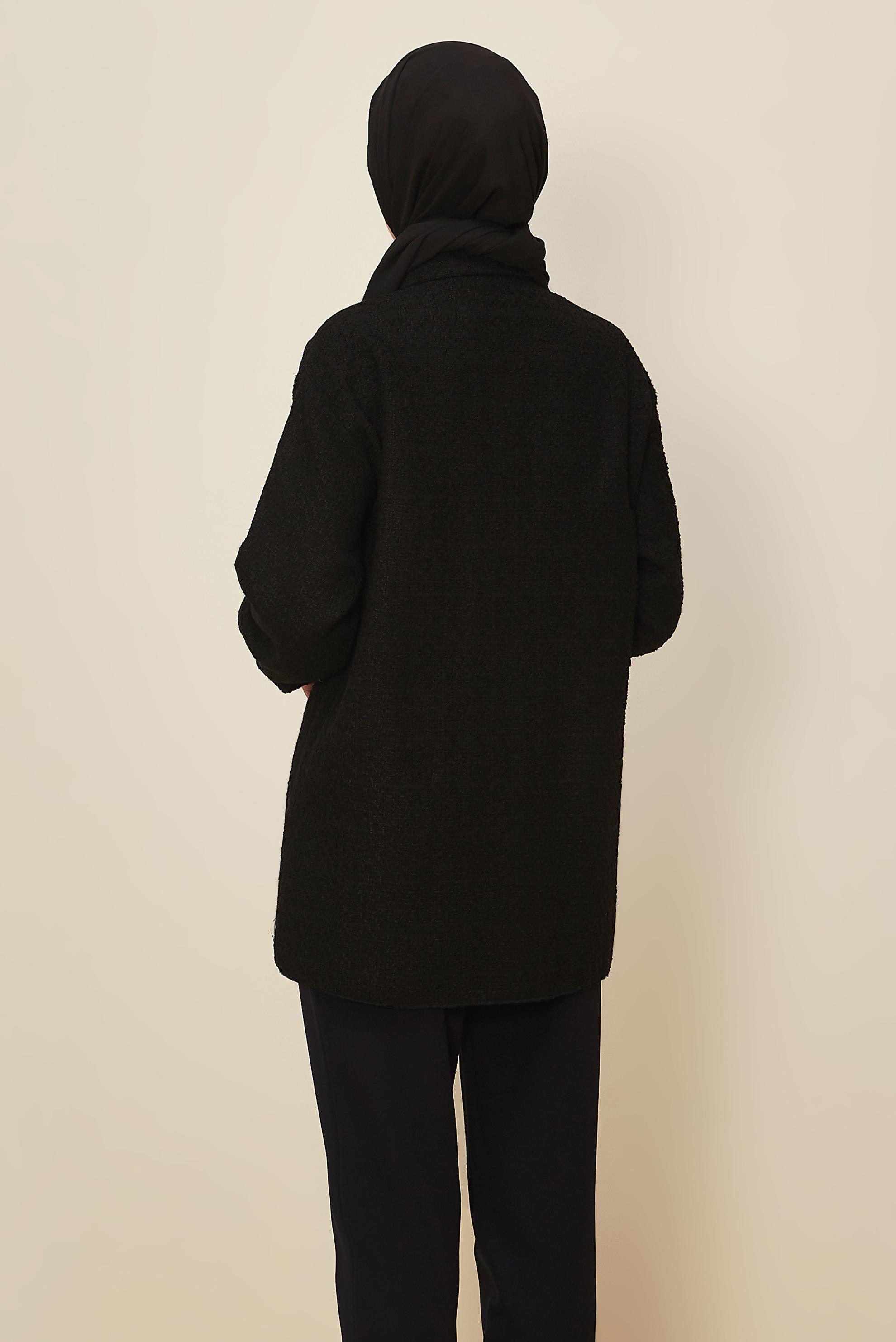 Hijab clothing BLACK SHIRT COLLAR TUNIC 46269