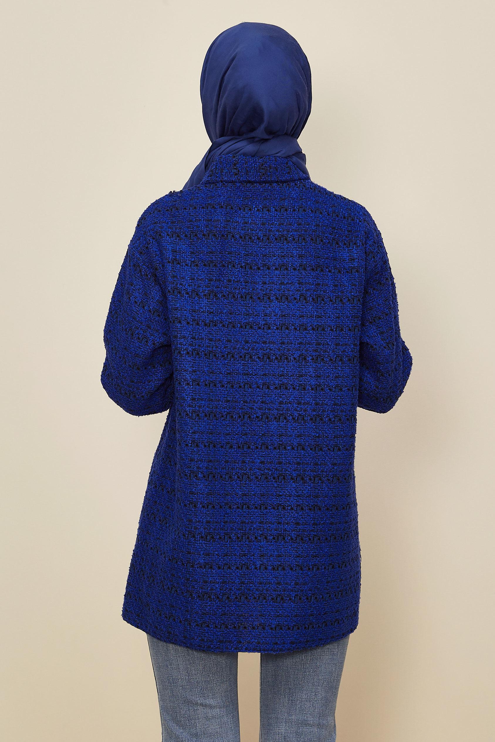 Hijab clothing NAVY BLUE SHIRT COLLAR TUNIC 46269