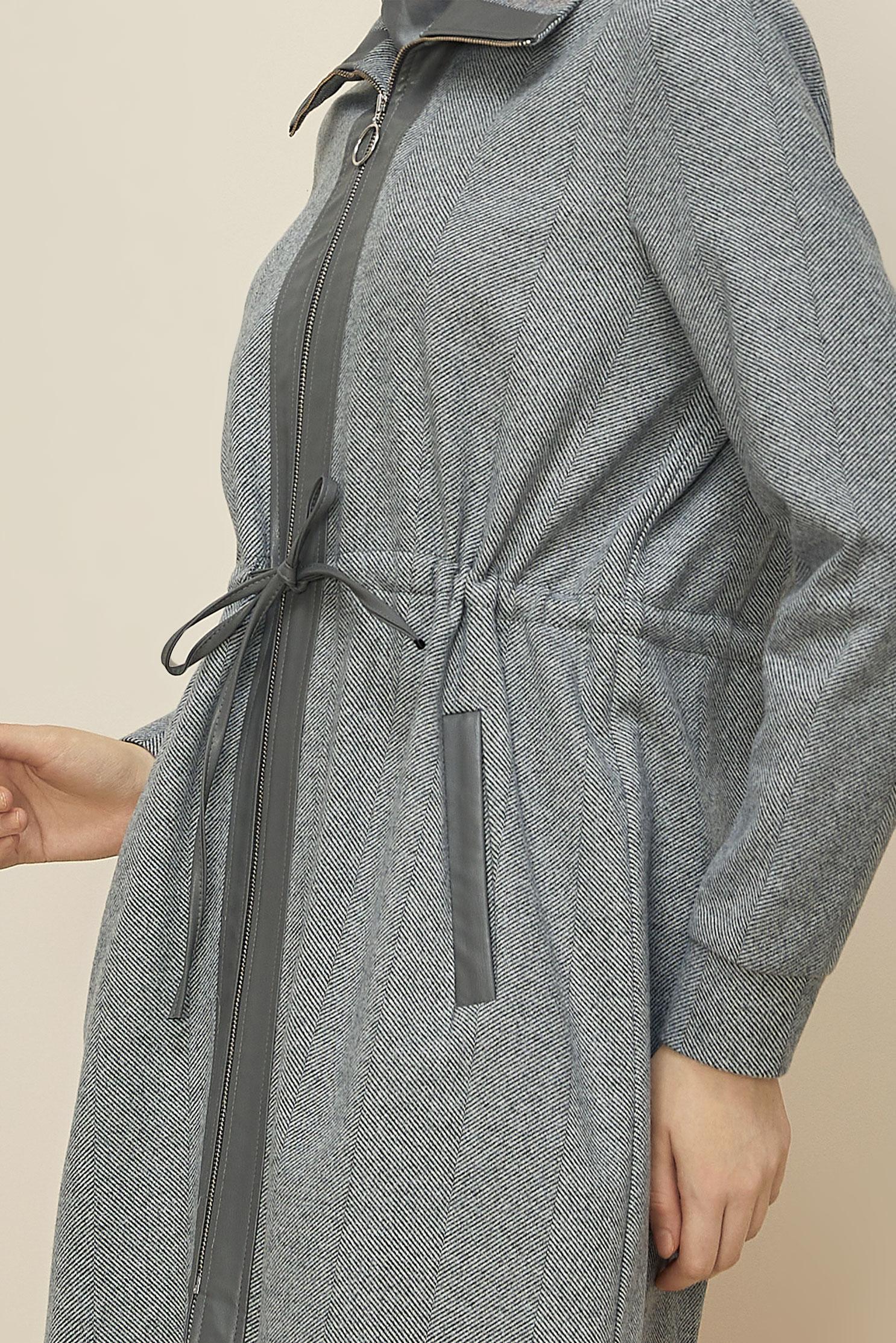 Tesettür giyim SİYAH BELİ BAĞCIKLI TUNİK 46274