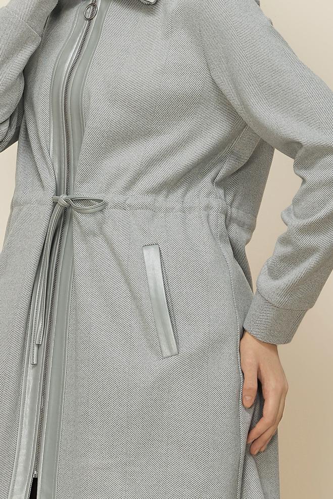 Tesettür giyim GRİ 46274 8571-D TUNİK 40-46 TEK 42 - ALVİNA