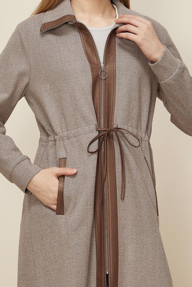 Vêtements hijab VISON TUNIQUE TAILLE NOUÉE 46274 - ALVİNA