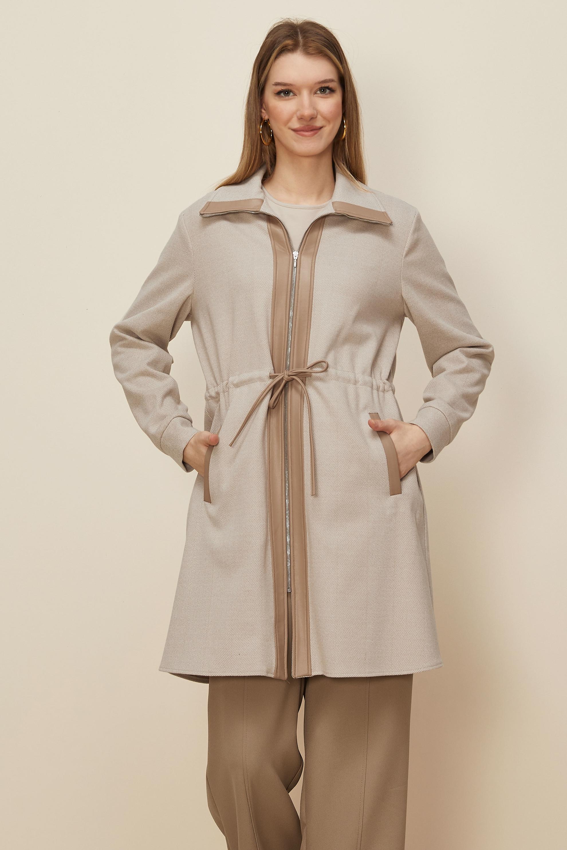 Vêtements hijab SABLE TUNIQUE TAILLE NOUÉE 46274