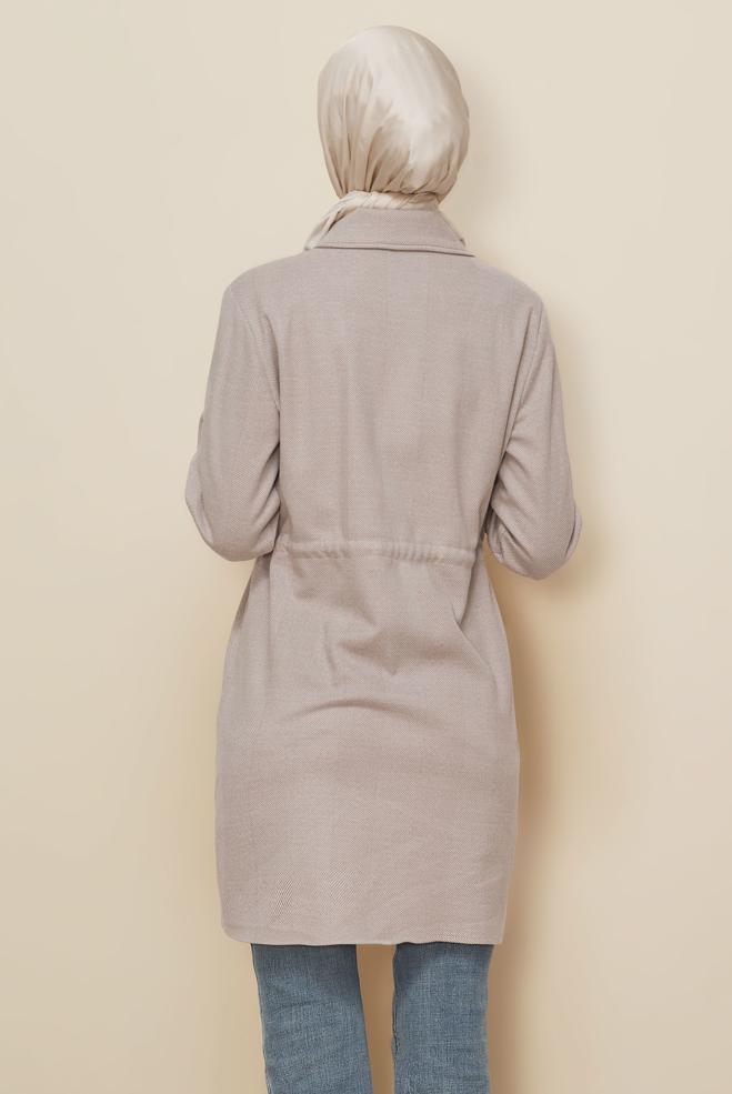 Hijab clothing PINK TIED WAIST TUNIC 46274 - ALVİNA