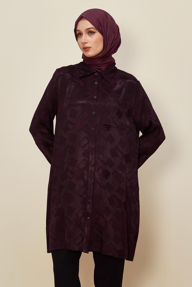 Hijab clothing CLARET RED 46278 JUM 871 TUNİK 40-48 TEK42 - ALVİNA