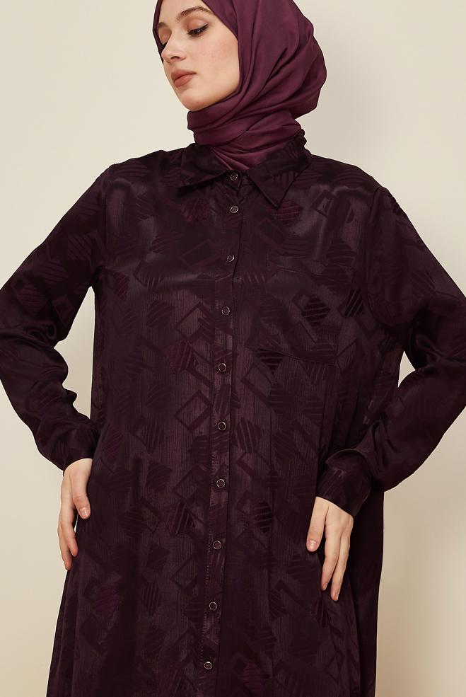 Hijab clothing CLARET RED 46278 JUM 871 TUNİK 40-48 TEK42 - ALVİNA